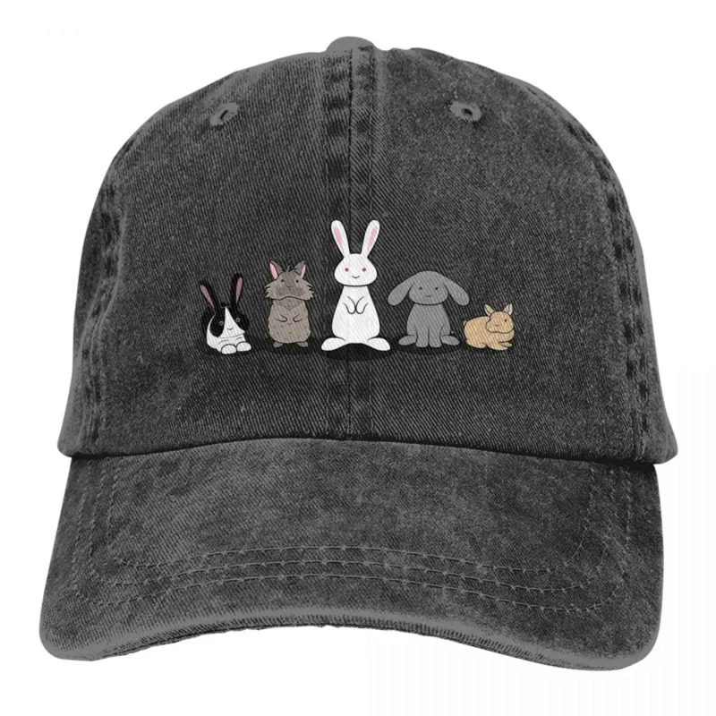 My Favorite Breed Is Rescued - Bunnies Baseball Caps Peaked Cap Animal Sun Shade Hats for Men