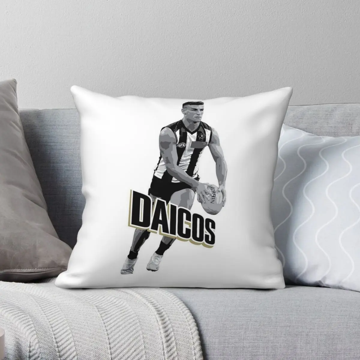 Nick Daicos Square Pillowcase Polyester Linen Velvet Printed Zip Decor Pillow Case Bed Cushion Cover