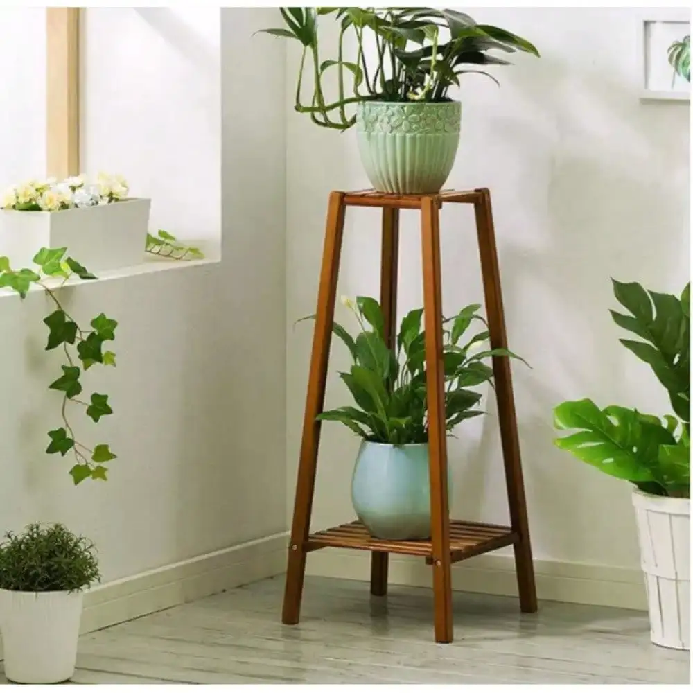 Large Medium Small Bamboo Tall Plant Stand Pot Holder Small Space Table Display