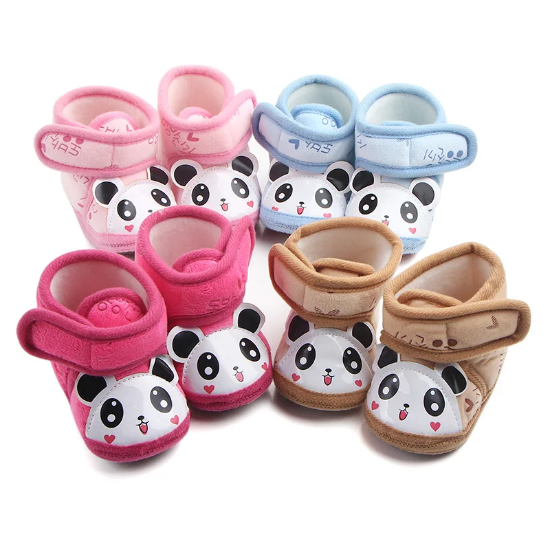 Autumn and winter students wholesale cute little panda baby warm cotton shoes 1624