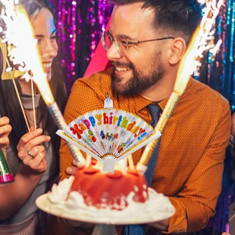 Geburtstagstorte Kerze Kreative Fan Kerze Alles Gute zum Geburtstag Überraschung Kerzen Lustige Wunschkerze Geburtstagstorte Kerze Dekor