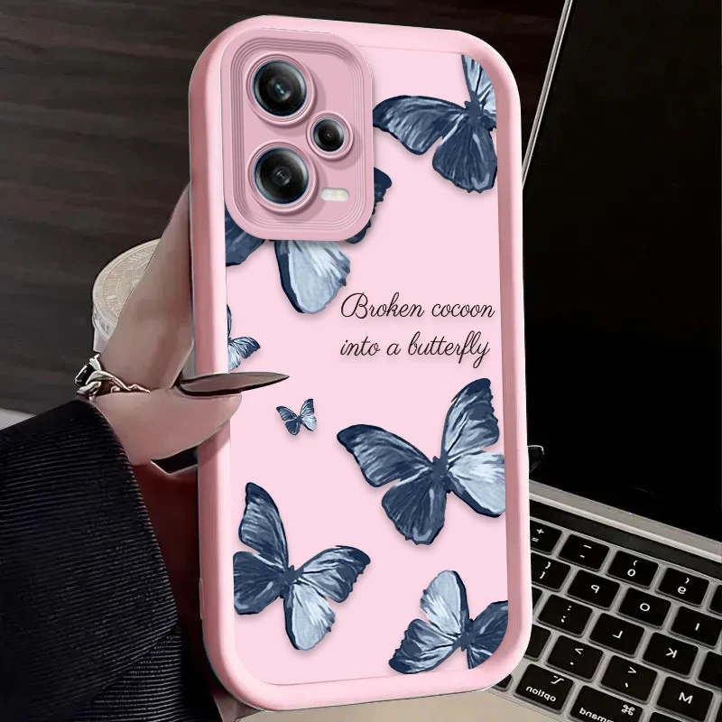 Retro Farfalla Cassa Del Telefono Per Xiaomi Redmi Nota 13 14 12 11 Pro Plus 5G 12S 11S 10S 10 9 Redmi 14C 13C 12C 12 4G A3 A3X copertura