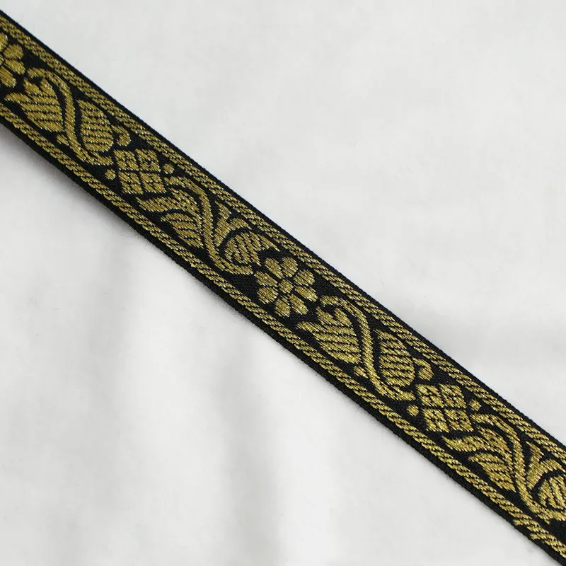 1 Yards Flower Ribbon Jacquard Decoration Stripe Ethnic Webbing DIY Trim