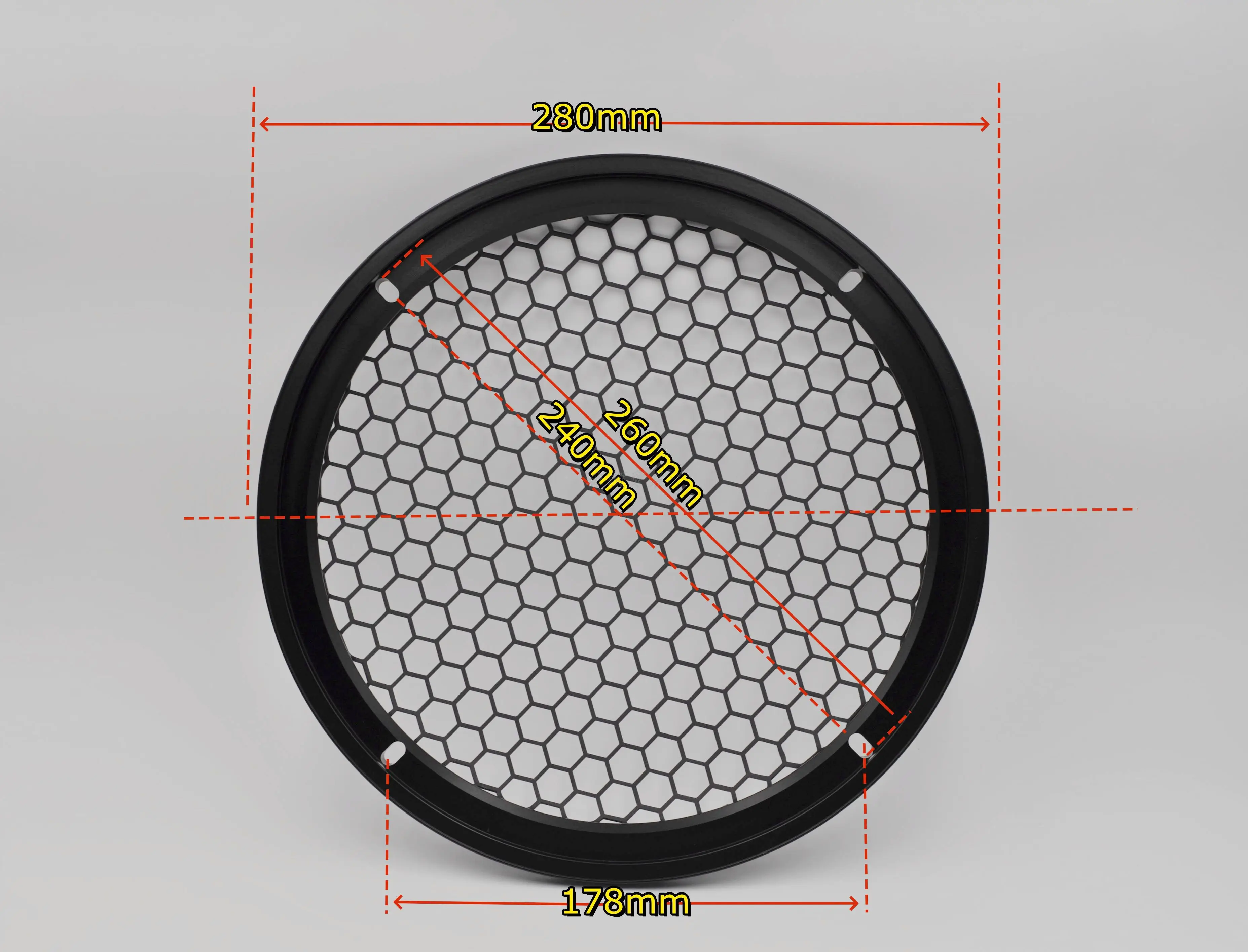 8 10 12 Zoll Auto-Audio-Lautsprecher Aluminiumlegierungs-Gitterabdeckung Lautsprecher-Dekorationsgitter Subwoofer-Gitterabdeckung Lautsprecherzubehör – Detail 16