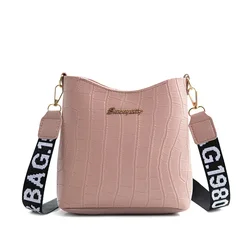 Casual bolsa de ombro feminina mini crossbody balde bolsa feminina mensageiro sacos para senhoras nova bolsa de crocodilo