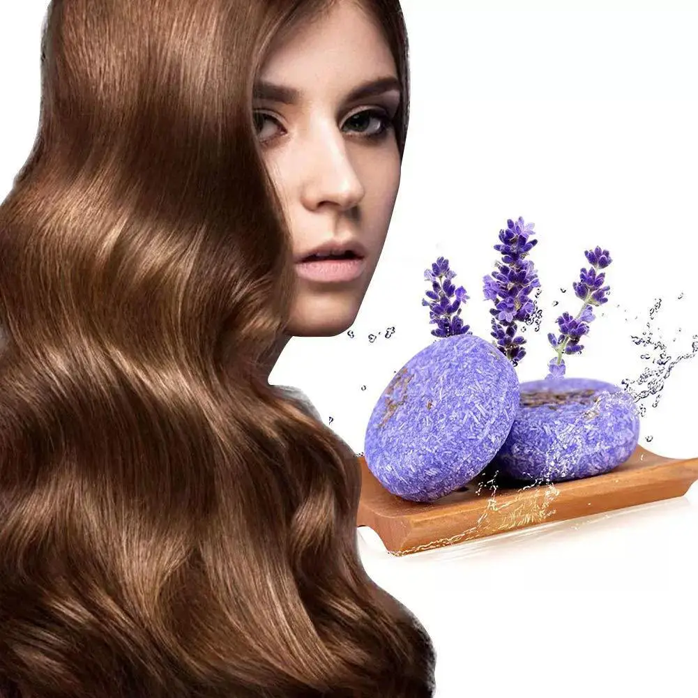 

Твердый шампунь с лавандой, 60 г, натуральный, органический, против выпадения волос, гладкое мыло для ухода за волосами, глицерин, твердый шампунь для волос, Manageab A6U7