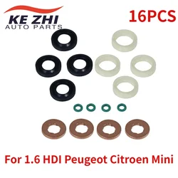 1982A0 Fuel Injector Seal Washer O-Ring Kit for 1.6 HDI Peugeot Citroen Mini 1609848280 1609848080 198185 189173 189170 198299