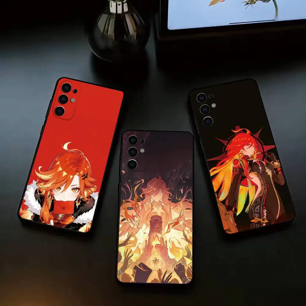 G-Genshin M-Mavuika I-Impact  Phone Case For Samsung S26,S25,S24,S23,S22,S21,S30,Ultra,Plus,Fe,Lite,Note,10,Black Cover