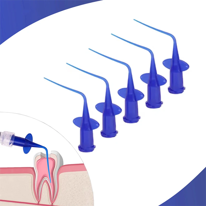 25pcs Dental Disposable Butterfly Syringe Tip Endo Irrigation Root Canal Needle 0.25mm Color Transparent or Blue