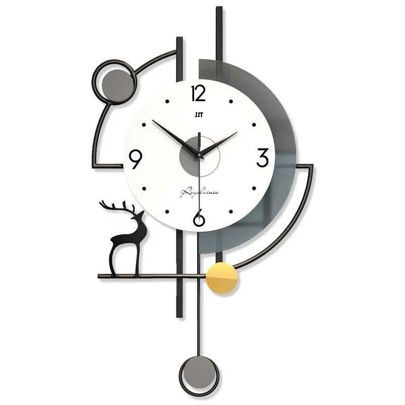 Modern luxury wall clock - minimalist creative design, high-end decorative clock for living rooms