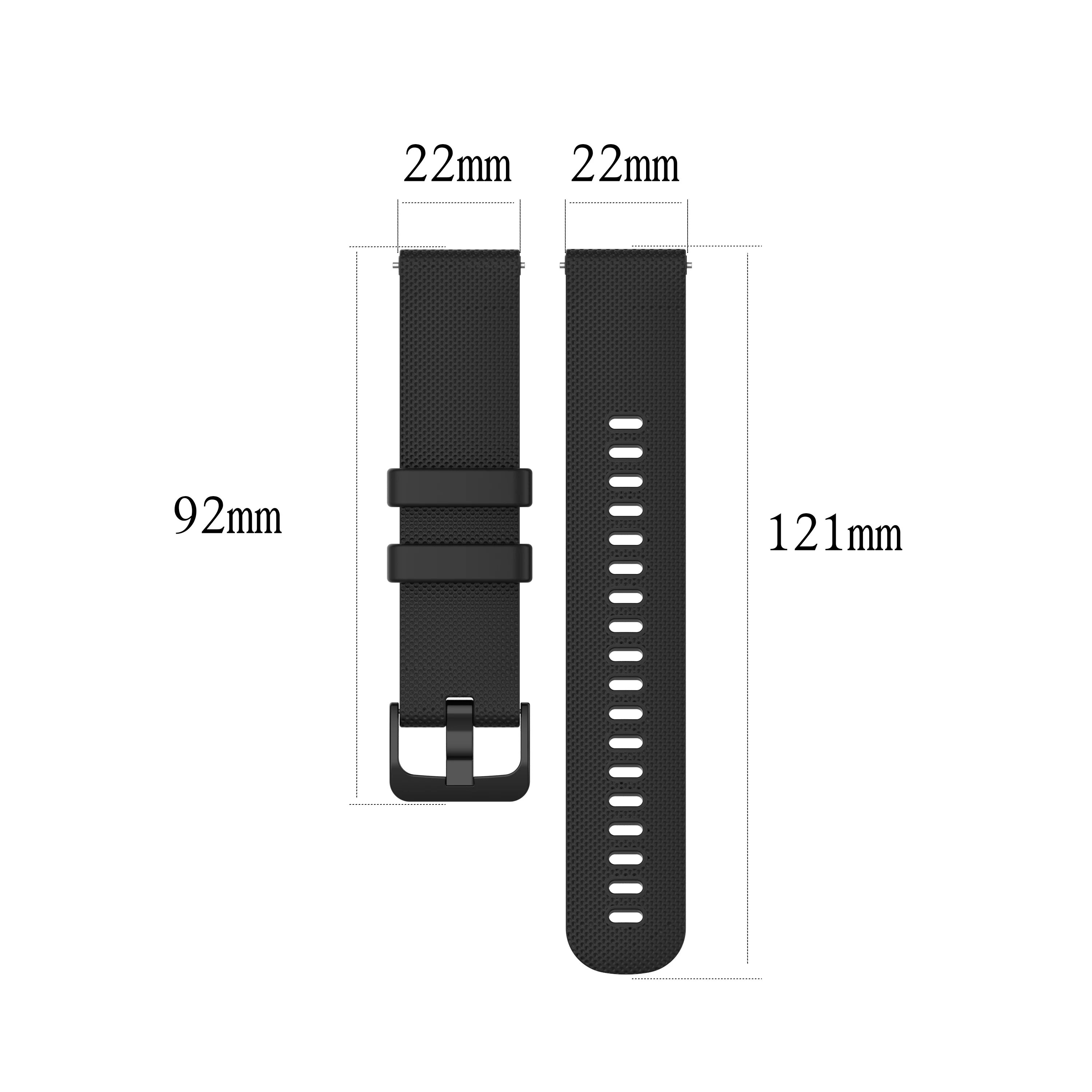 22mm Silicone Band Strap for Xiaomi Mi Watch Color Replacement Wristband Watch For Xiaomi Color 2 Smart Watch Bracelet