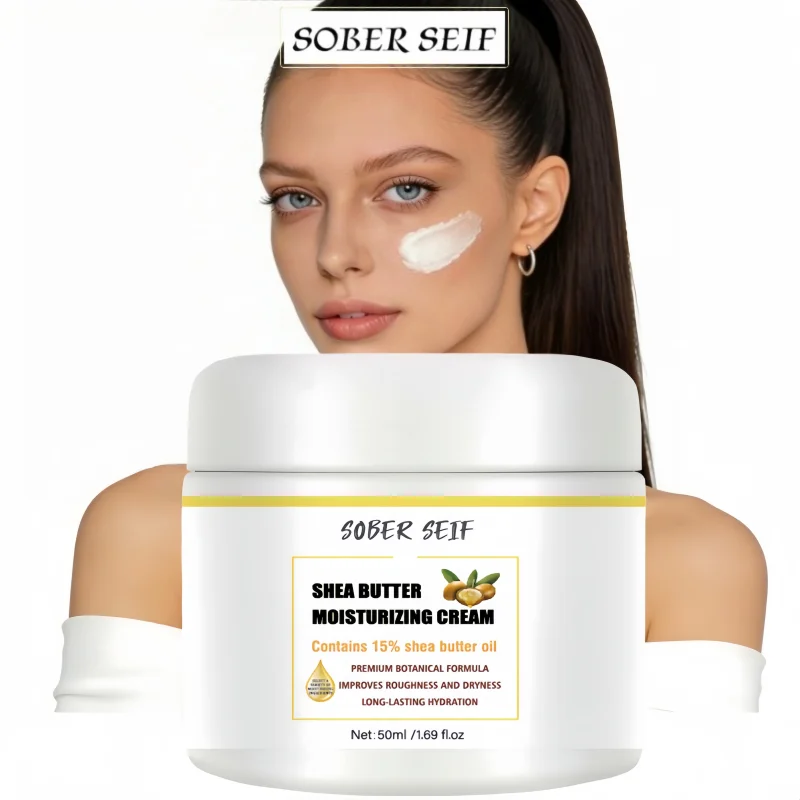 Facial Moisturizer, Suitable for All Skin Types, Replenishes Moisture and Restores the Protective Barrier, Rich in Ceramides, Shea Butter, and Hyaluronic Acid, 50ml