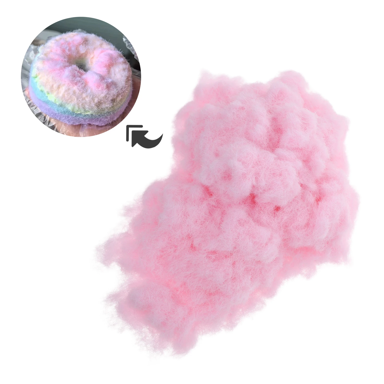 

12 Pcs Flocking Squeeze DIY Coconut Handmade Flocked Fibers White