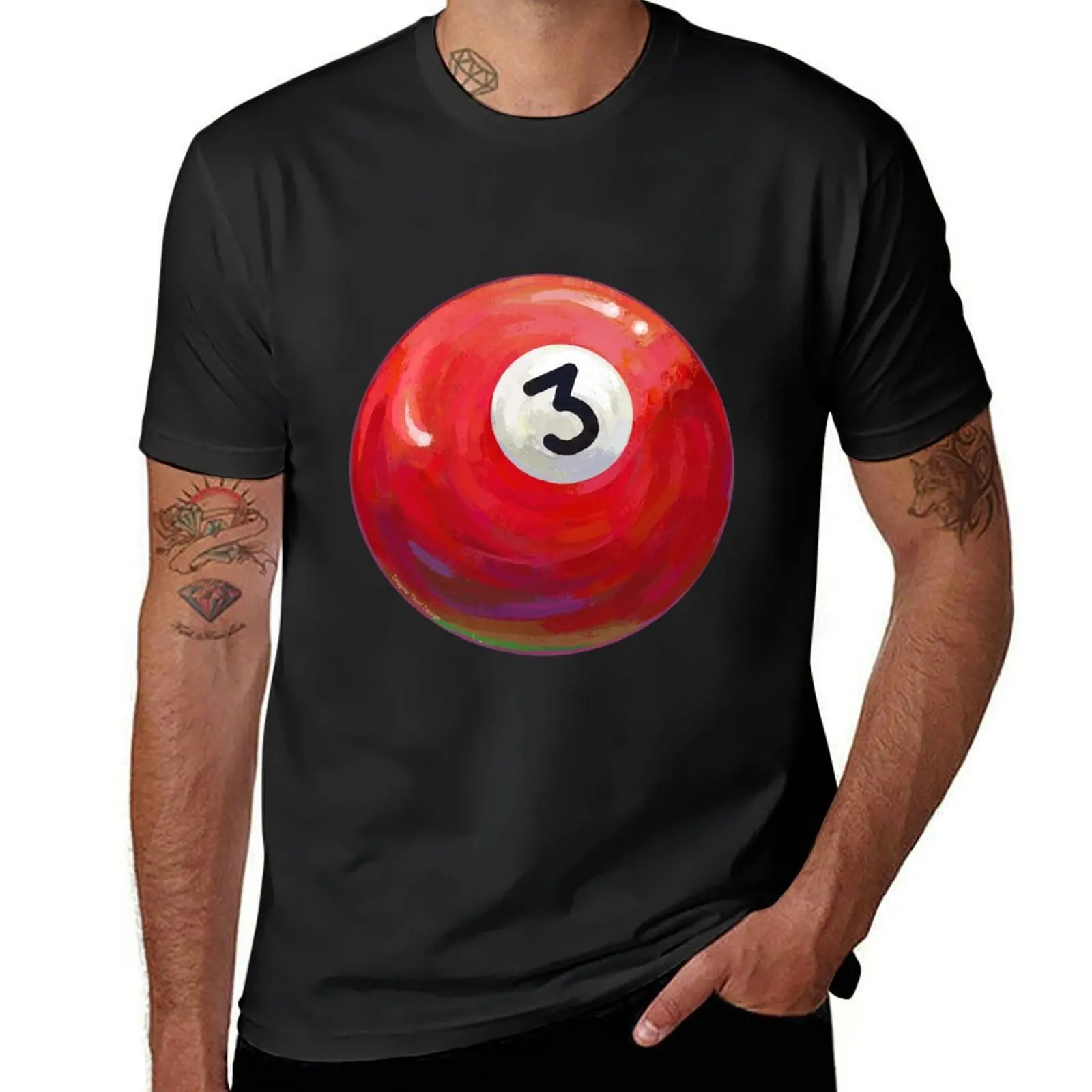 

Billiards 3 Ball T-Shirt blanks anime plain black t shirts men