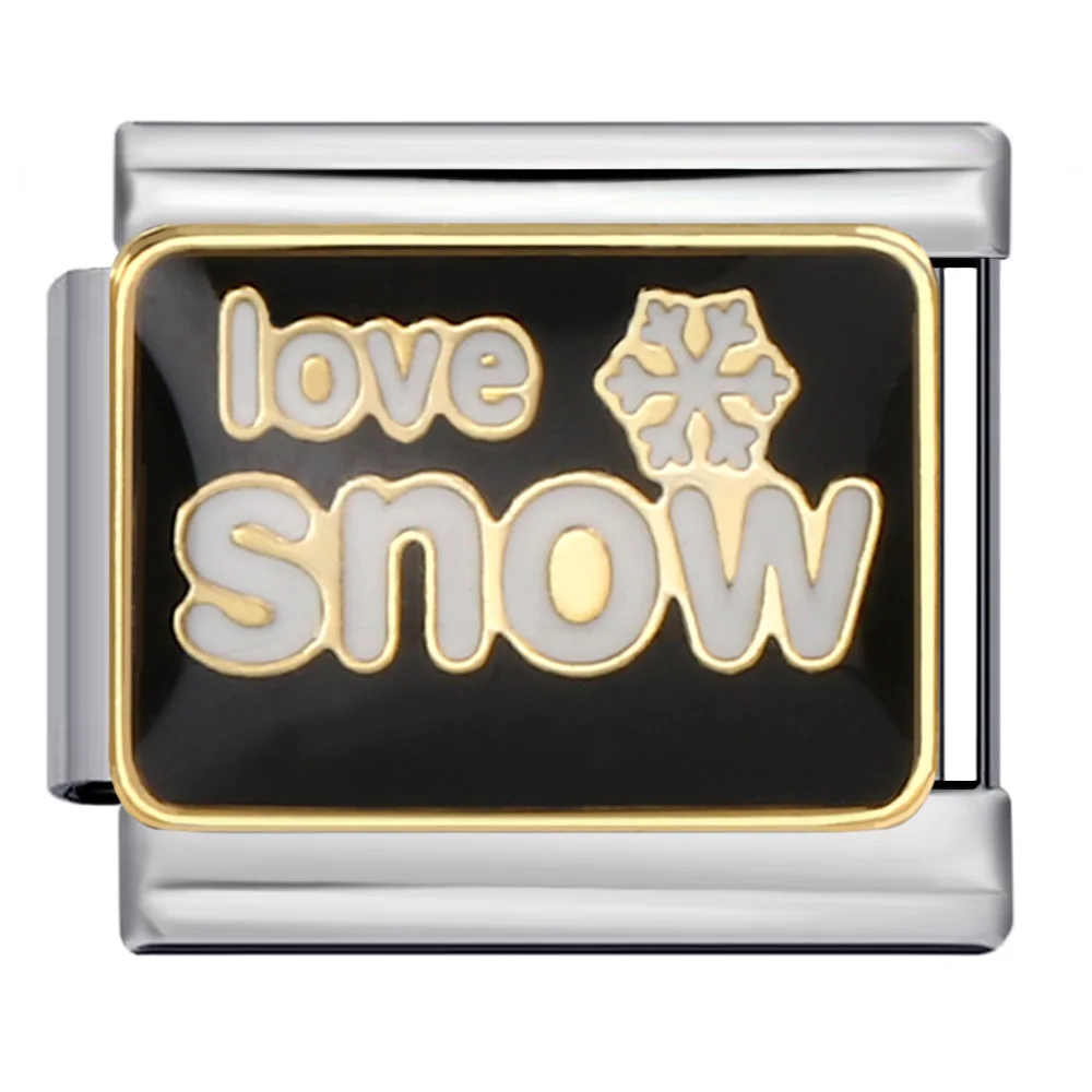 أورينج جديد فريد أسود نمط سحر سوار الحيوان ليوبارد ساحة شعرية رابط إيطالي صالح 9 مللي متر DIY صنع الخرز الفولاذ المقاوم للصدأ #2