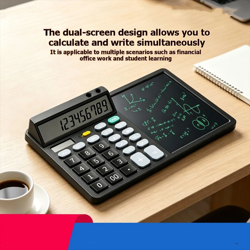 Foldable Scientific Calculator with Writing Drawing Tablet LCD Large Display Calculator for Study Draft