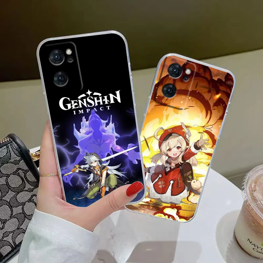 Clear Phone Case For OPPO RENO 9 8 7 6Z 6 5 4 3 2Z SE PRO PLUS 4G 5G Transparent Case Funda Capa Shell Hot Game Genshin Impact