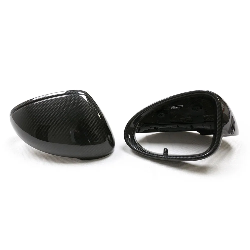 For Porsche 2014 - 25 Macan 95B Real Full Dry Carbon Fiber Replace Side Mirror Cover Rear View Mirror Caps