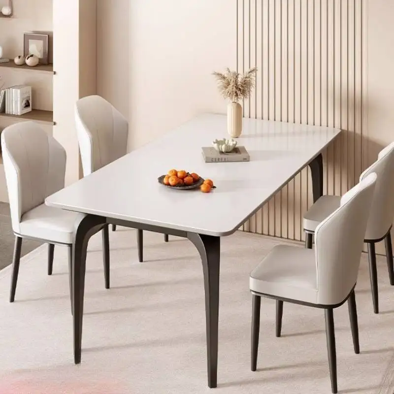

Commercial Adjustable Dining Tables System Narrow Space Saving Dining Tables Modern Luxury Mesa Con Sillas Comedor Furniture