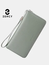 Zency Women's Fashion Organizer Wallets RFID Anti-theft Genuine Leather Large Capacity Coin Purse Credit Card Holder Clutch