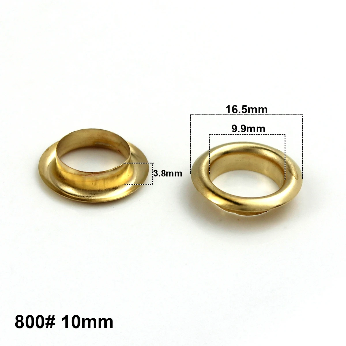 100sets 10mm Brass Eyelet with Washer 800# Leather Craft Repair Grommet Round Eye Rings For Shoes Bag Clothing Leather Belt Hat