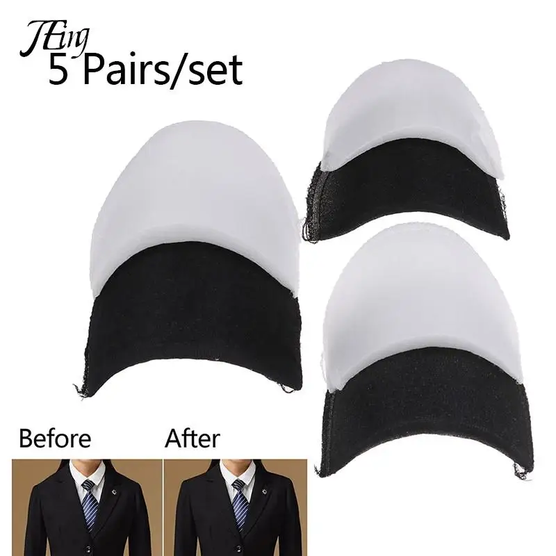 10 stücke = 5 Paar s m l Schulter polster weich gepolsterter Schulter polster Verschlüsse lungs schaum für Blazer T-Shirt Kleidung Näh zubehör