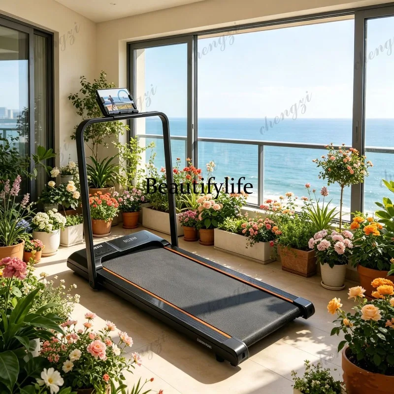 Home Small Walking Machine Indoor Home Weight Loss Folding Ultra-quiet Shock Absorption Tablet Smart