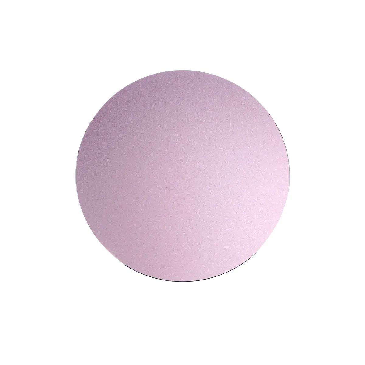 Round Mouse Pad Aluminum Metal Smooth Surface Dual Purpose Anti-Slip Bottom for Desktops Laptops 200x200mm Rosy Gold