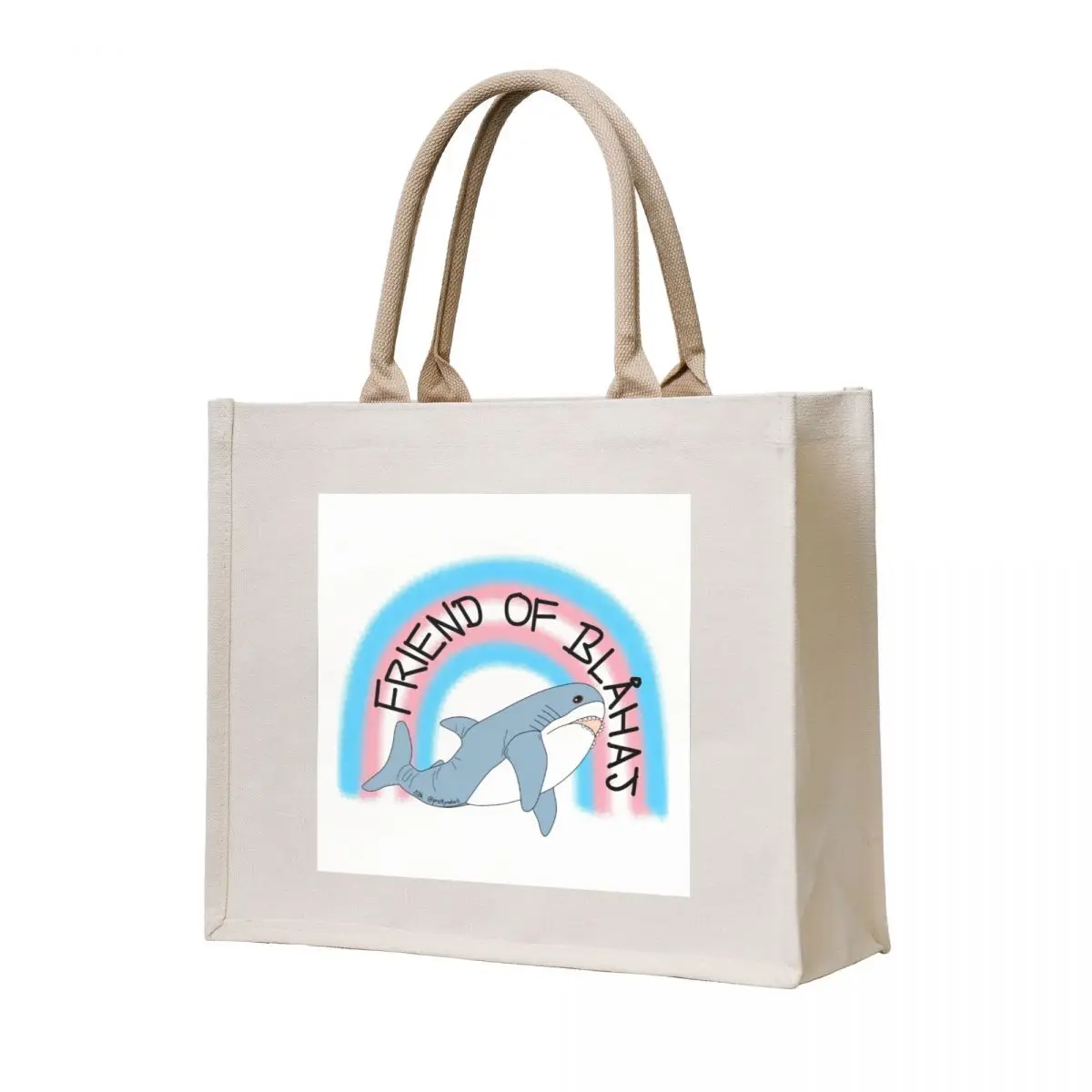 

Friend of Blahaj Tote Bag reusable grocery bags large tote bag tote bag custom Women's shopping