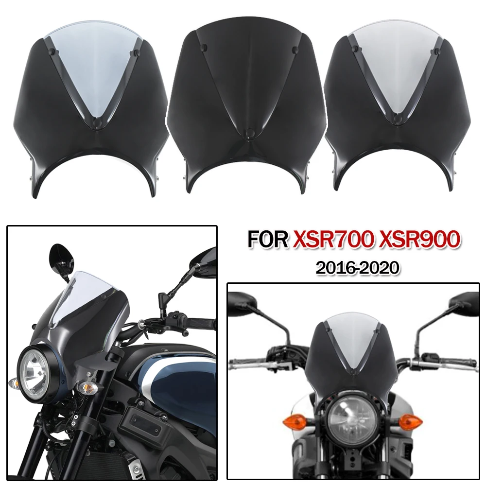 Motorcycle Windscreen Windshield Flyscreen Visor Parabrisa Protector With Bracket For Yamaha XSR700 XSR900 2016 2017 2018-2020