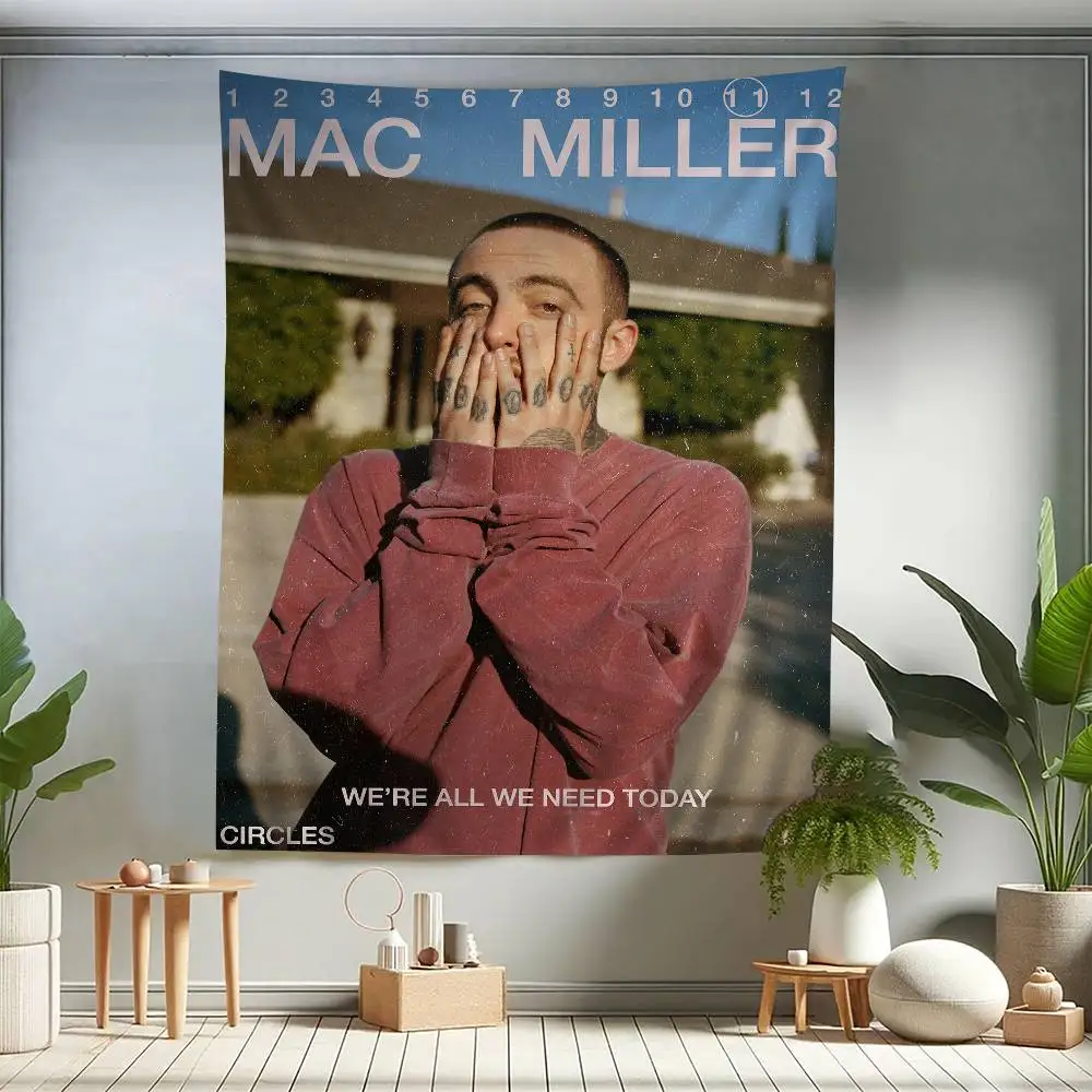 Singer M-Mac Circles Miller Cartoon Tapestry Hippie Flower Wall Carpets Dorm Decor Art Home Decor