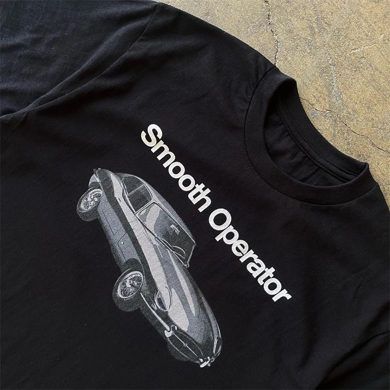 Heavyweight 260g Pure Cotton Short Sleeve T-Shirt Car American Oldschool Retro Hip Hop Style by Xiao Chen Story Multi