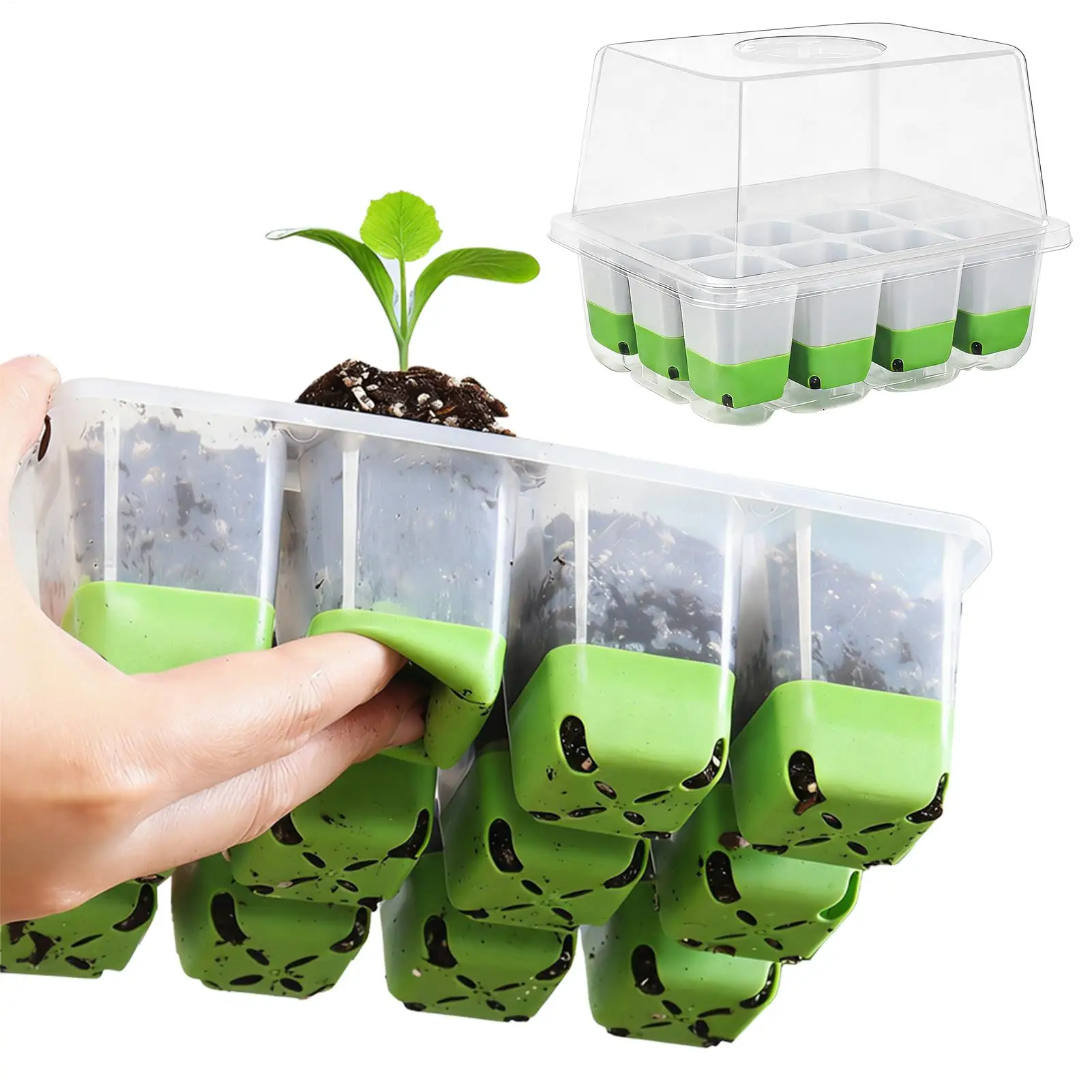 Nursery Pots for Plants Silicone Propagation Tray Gardening Supplies Flower Plant Container for Tomato Flower Vegetables Orchids