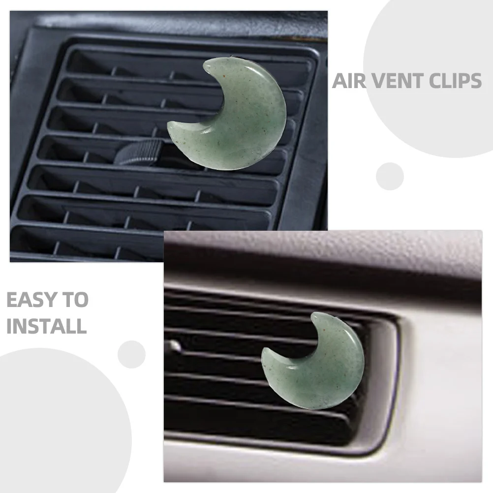 

2Pcs Car Air Vent Clips Moon Aroma Diffuser Freshener Outlet Decor for Vehicle Interior Cute Long-Lasting Accessories Women