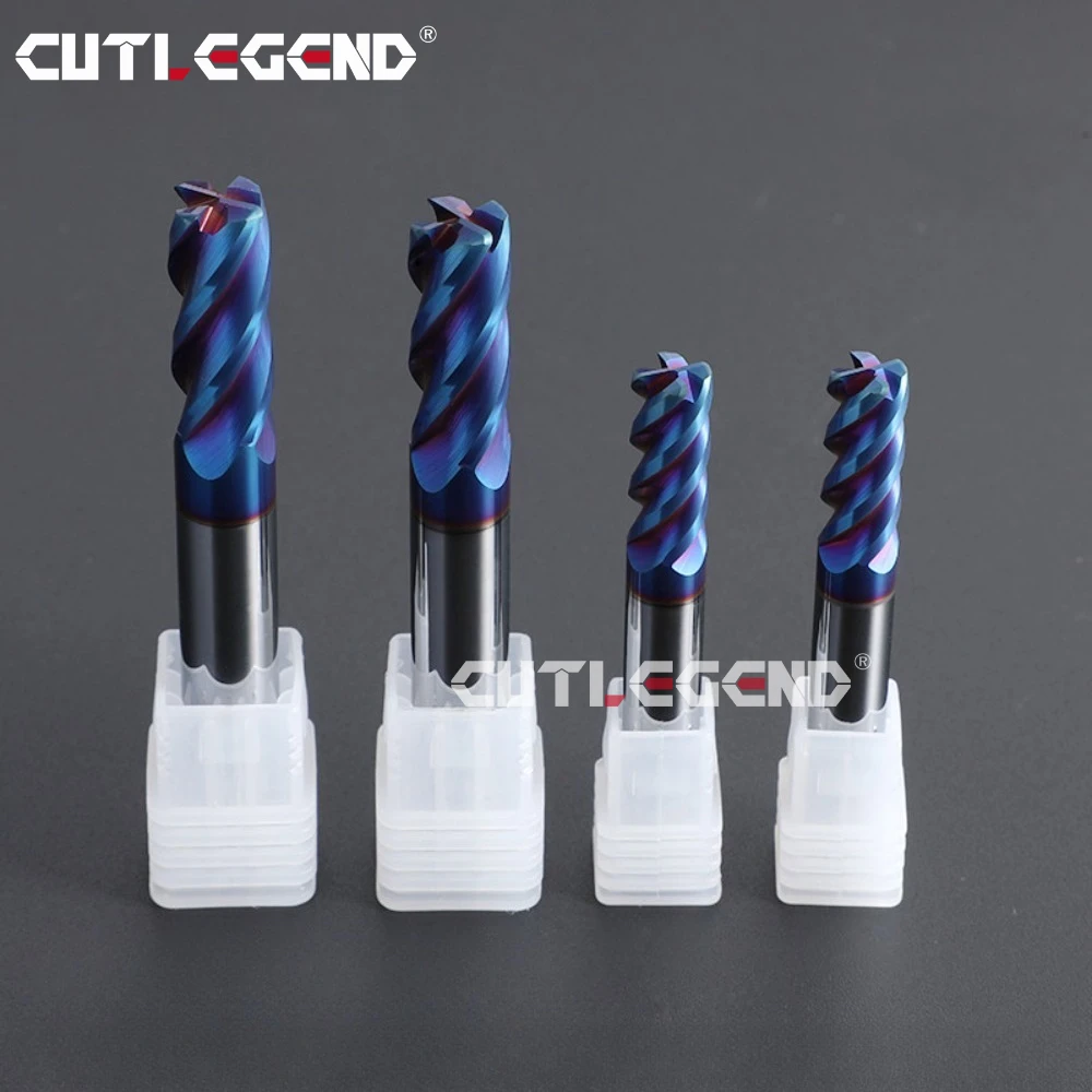 Vollhartmetall-Eckradiusfräser mit blauer Nano-Beschichtung, Eckenrundungsfräser, Durchmesser 1-20 mm, R0.2/R0.5/R1/R1.5/R2/R3 – Detail 1