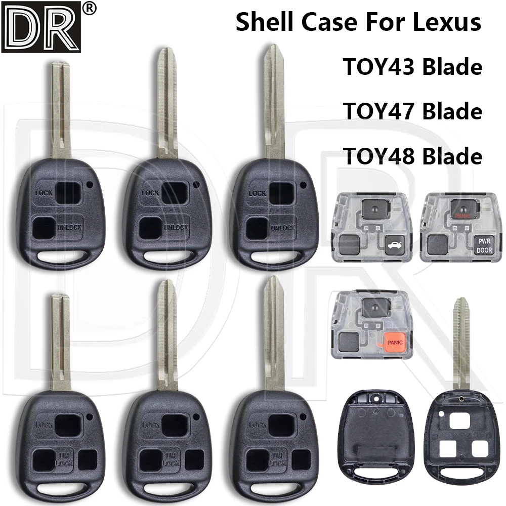 Great Replacement Car Key Shell Case For Toyota Corolla Camry Land Cruiser Prado RAV4 Tarago Yaris Avensis Avanza Lexus LS IS RX