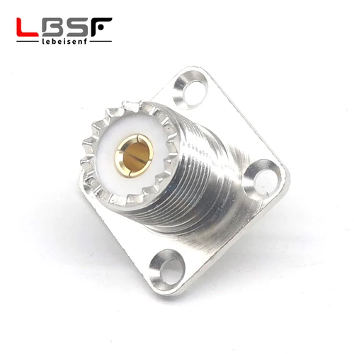 Imagen 1 del producto Conector RF de 50 ohmios, conector de placa cuadrada con brida de UHF-KF, enchufe de M-KF, conector RF hembra SL16