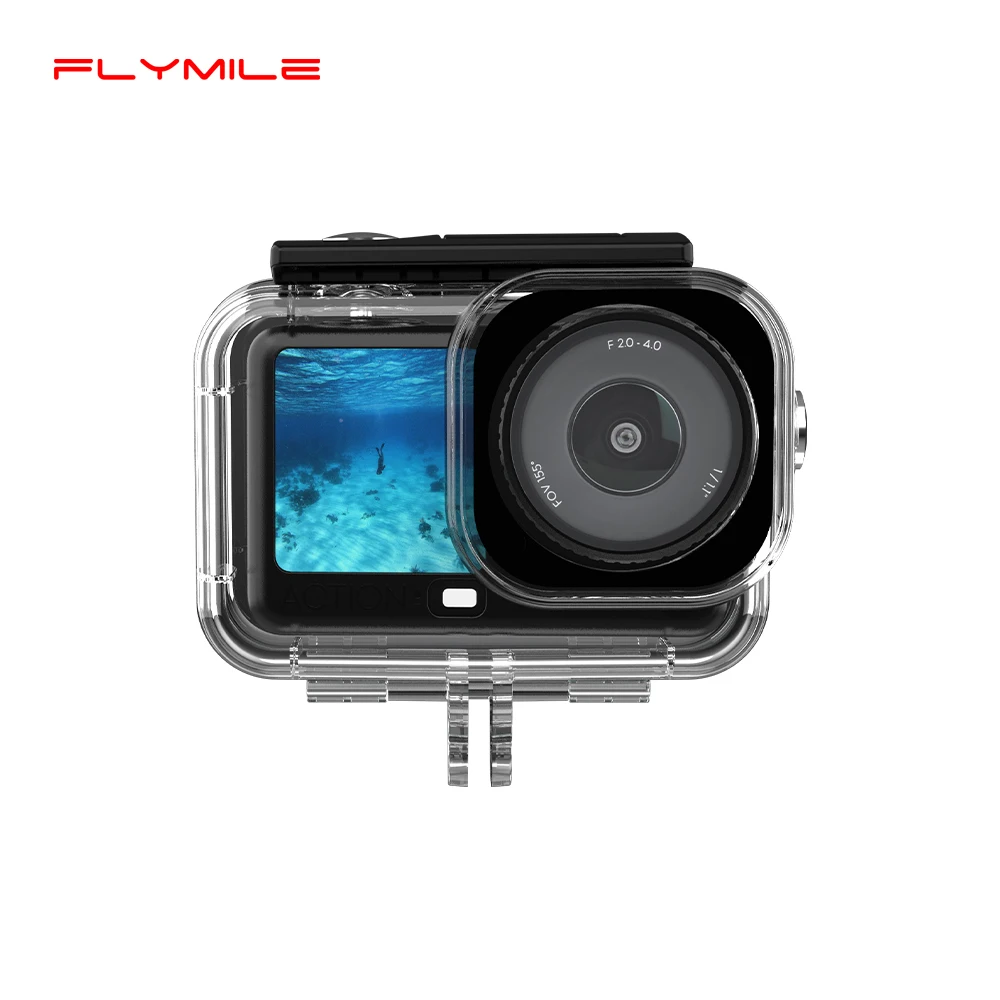 

Flymile 60M Waterproof Case Underwater Diving Housing Protective Cover for DJI OSMO Action 6 Accessories With Buoyancy Stick