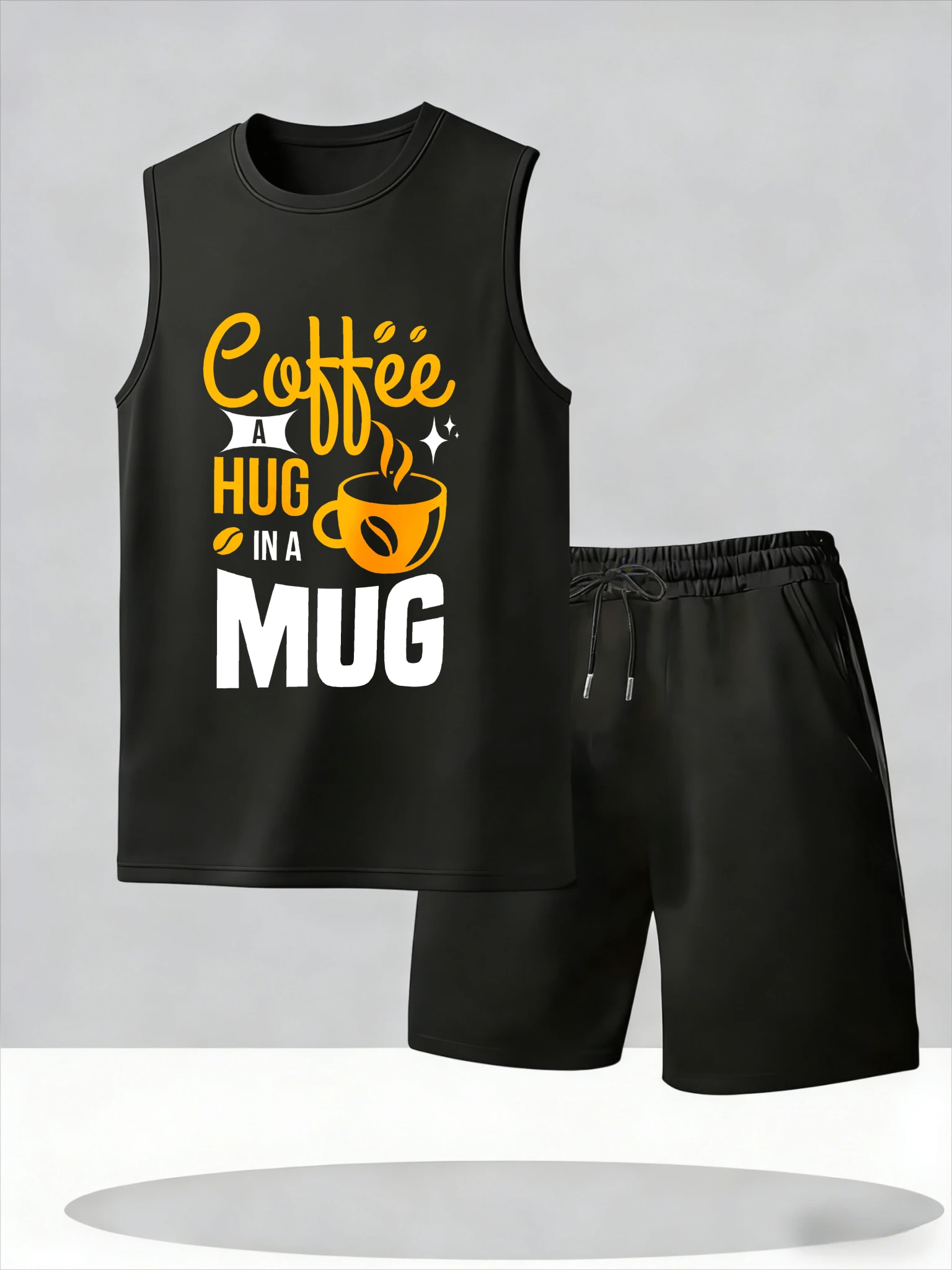 

Men's Tank Top Sets 2026 Summer Thin Quick Dry crewneck running seaside Breathable Y2k tracksuits clothing set oversize beach