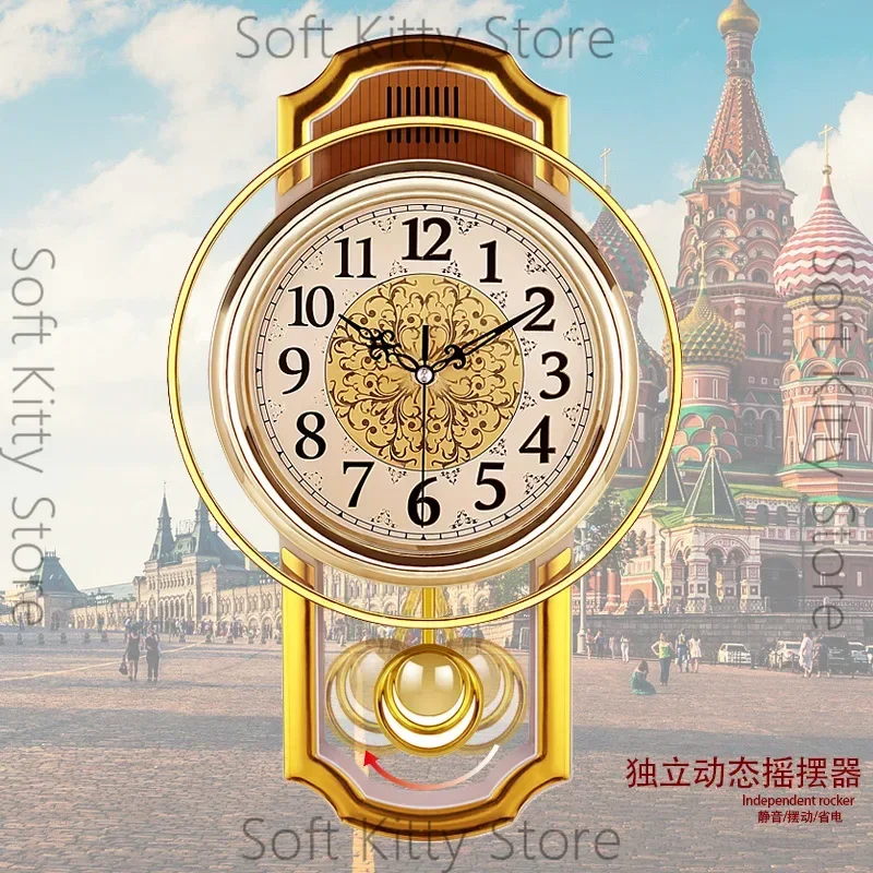 Vintage Swing Clock Wall Clocks Home Decor Living Room Hanging Tables 3d Bedroom Silent Quartz Watch Mechanism Reloj Gift SC378