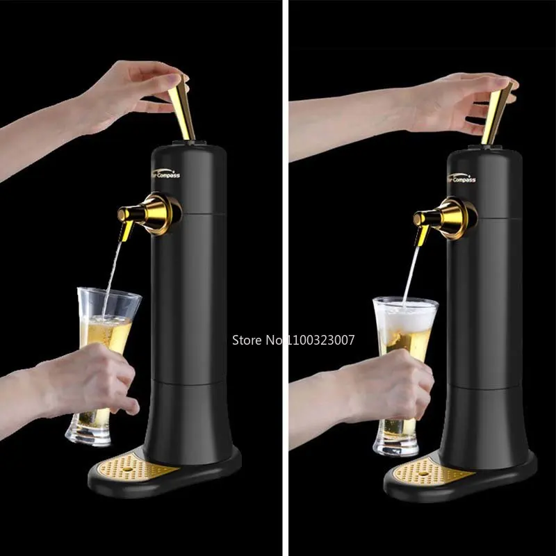 Portable Electric Beer Dispensers Machine Ultrasonic Beer Foam Maker Machine Base Pump Bubbler Maker Beer Foam Separators