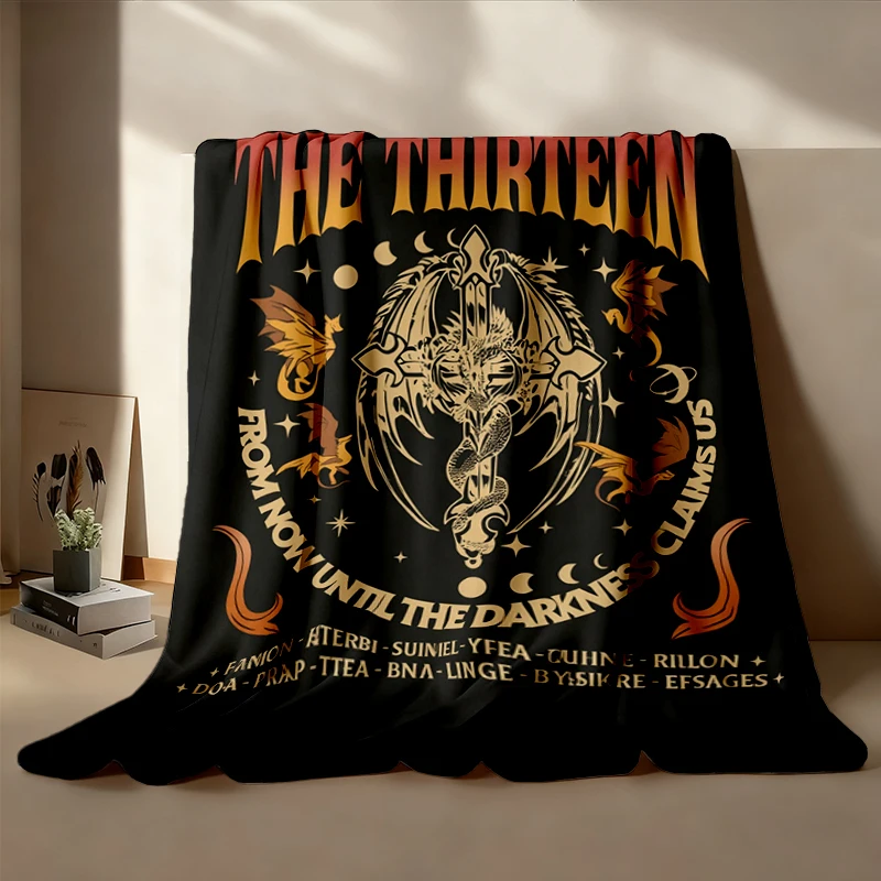 The Thirteen Throne Of Glass Flannel Throw, From Now Until The Darkness Claims Us Cozy Blanket