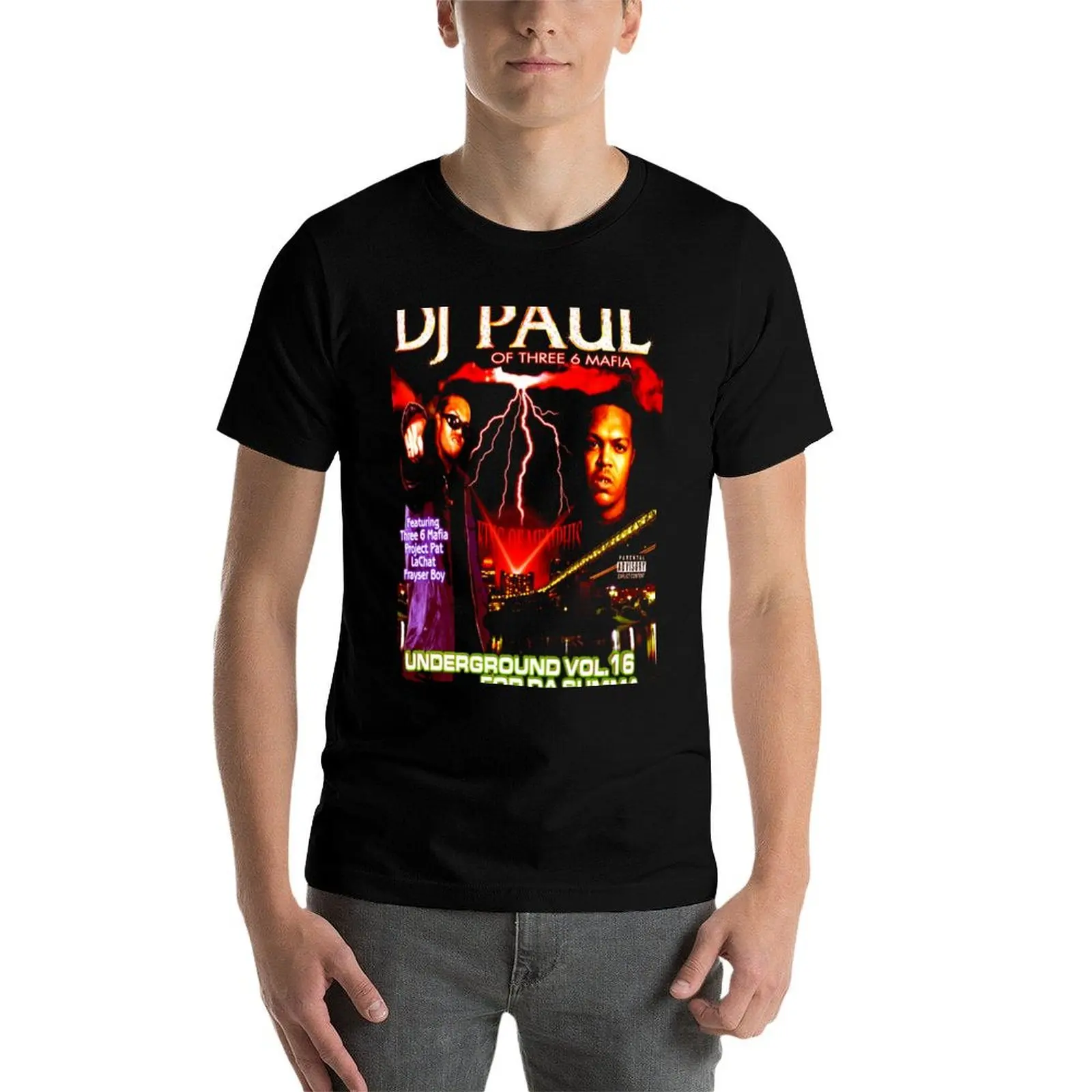 Dj Paul Three Six Mafia T-Shirt Trendy Casual Short Sleeve Shirt