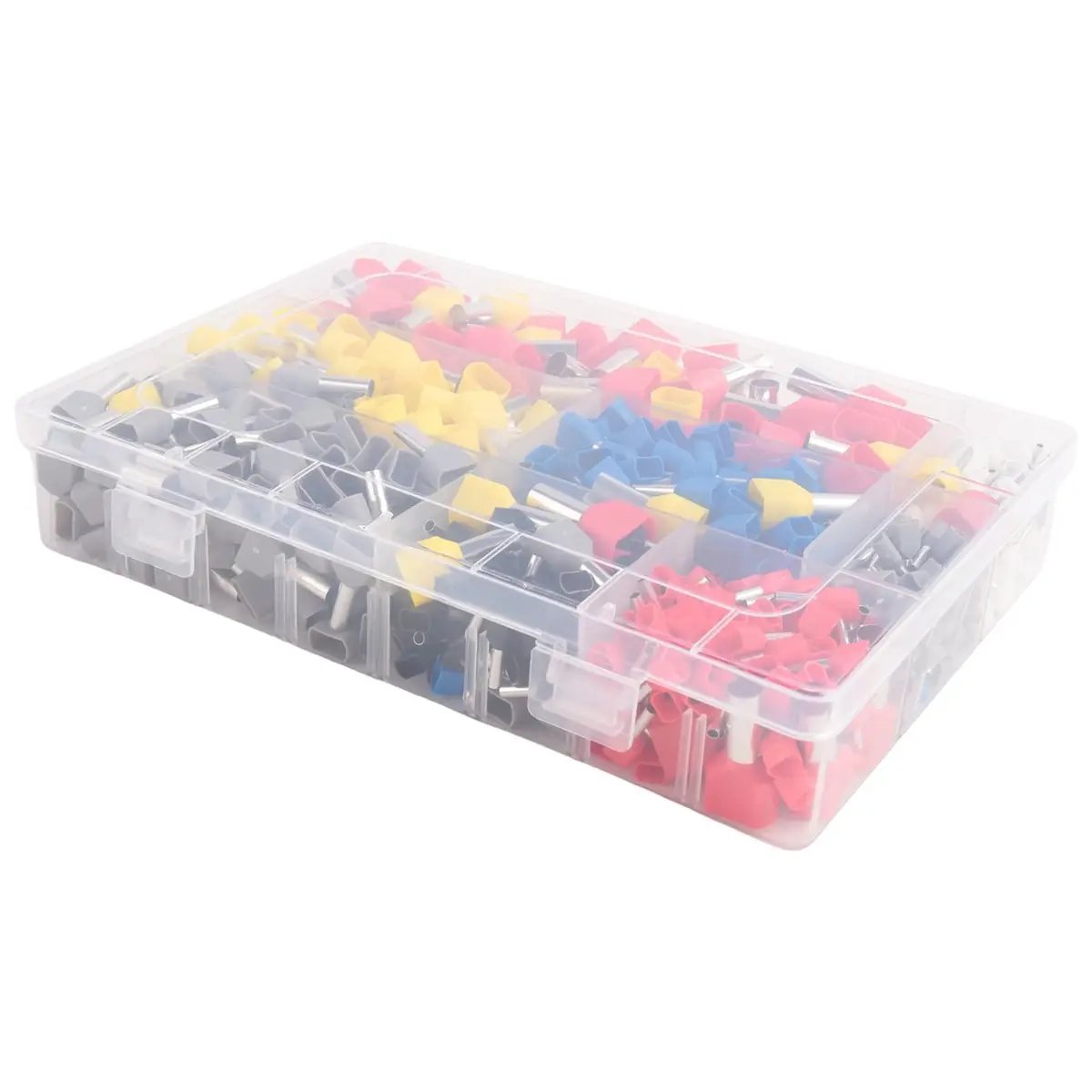 

Набор из 750 двойных обжимных наконечников для проводов, клеммные наконечники, соединители, двойные наконечники-гильзы, комплект коннекторов