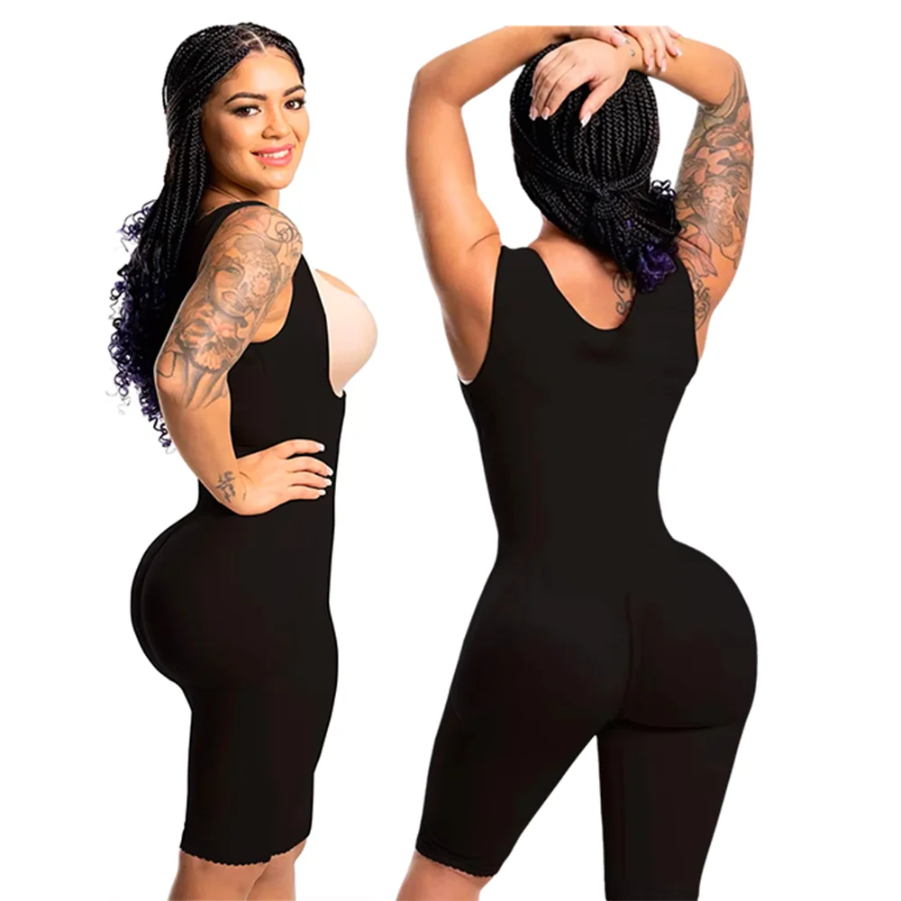 Fajas Colombianas Shapewear for Women Tummy Compression Control Postpartum Body Shaper Butt Lifter Bodysuit Adjustable Straps