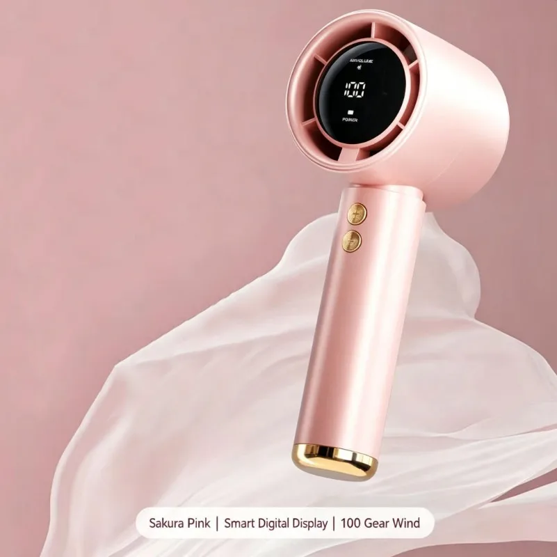 

N68 100-Speed Turbo High-speed Handheld Fan, Rechargeable Mini Portable Fan for Gift