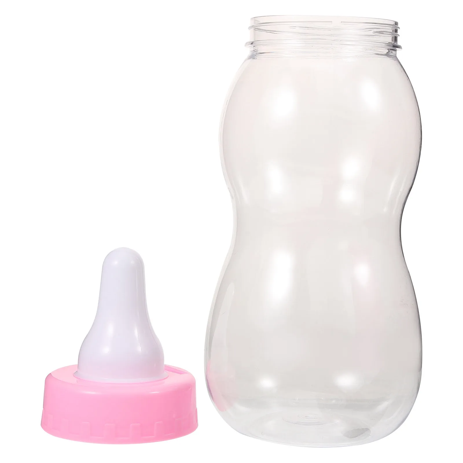 

Pink Bottle Piggy Bank Durable PVC Saving Pot Cash Box Money Pot Desktop Ornament Piggy Bank Bottle Money Box