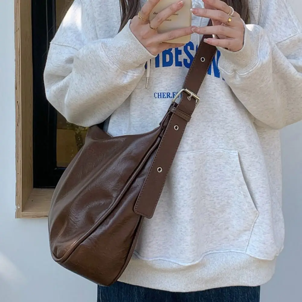 

Ins Большая вместительная сумка через плечо с подушкой, однотонная сумка-подушка, сумка для пельменей из искусственной кожи, сумка для мамы, сумка для покупок, сумка на плечо, уличная сумка