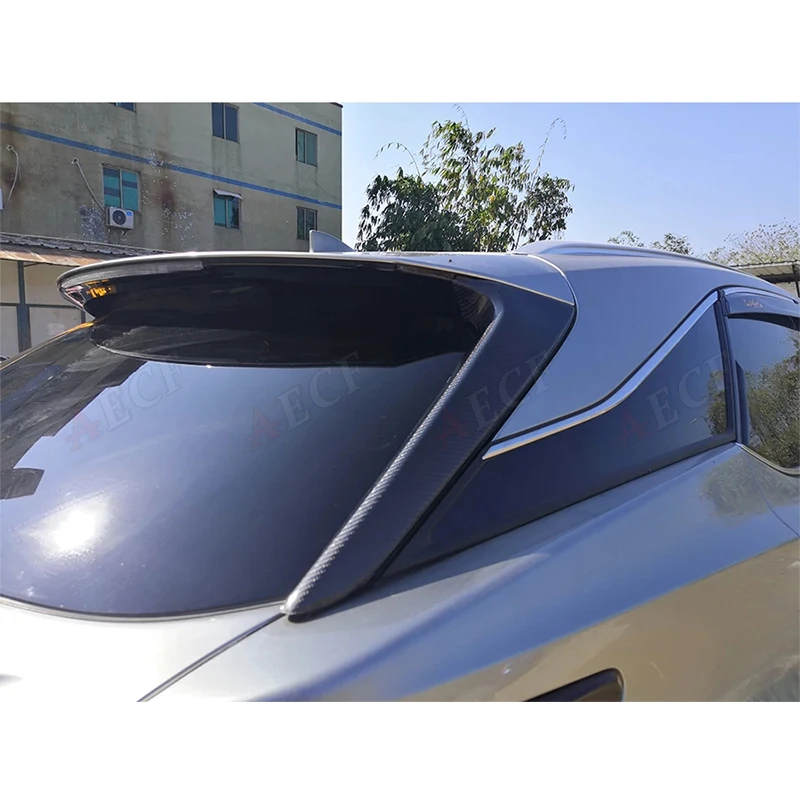 Real Carbon Fiber Rear Window Side Spoiler Wing Splitter Trim For Lexus RX 450H RX200 200T 300 Exterior Refit Kit