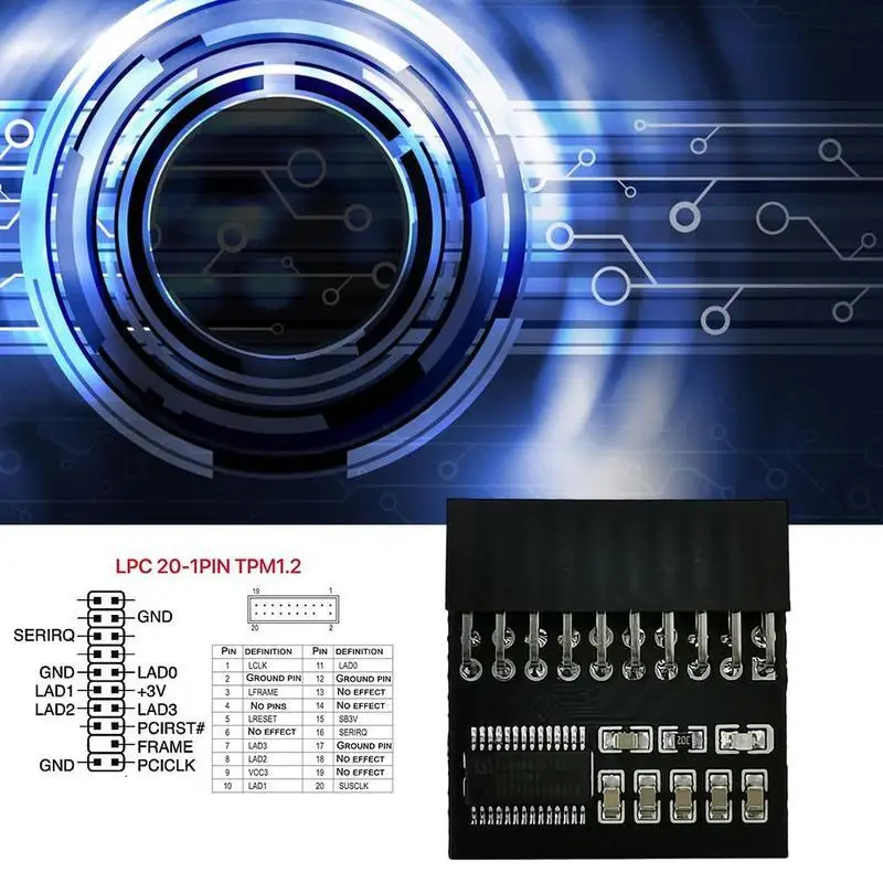 TPM Security Module TPM1.2 20pin Module Trusted Platform Module For WIN11 Upgrade Testing